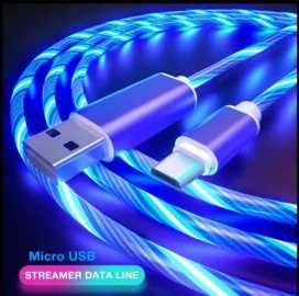 Câble chargeur lumineux type C
